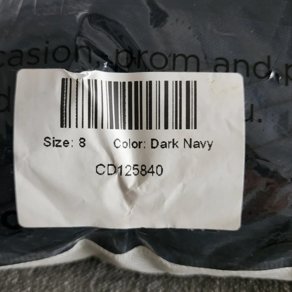 NWT JJ’s House Dress! High/Low Size 8 Navy - Picture 3 of 8